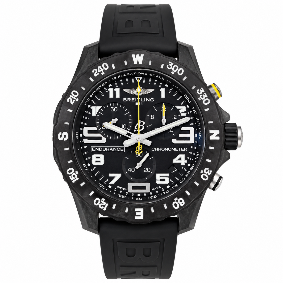 Breitling Endurance Pro Chronograph 44mm – Black Dial – Black Rubber Strap