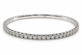 14K White Gold 3.00 CTW Natural Diamond Eternity Flex Bangle