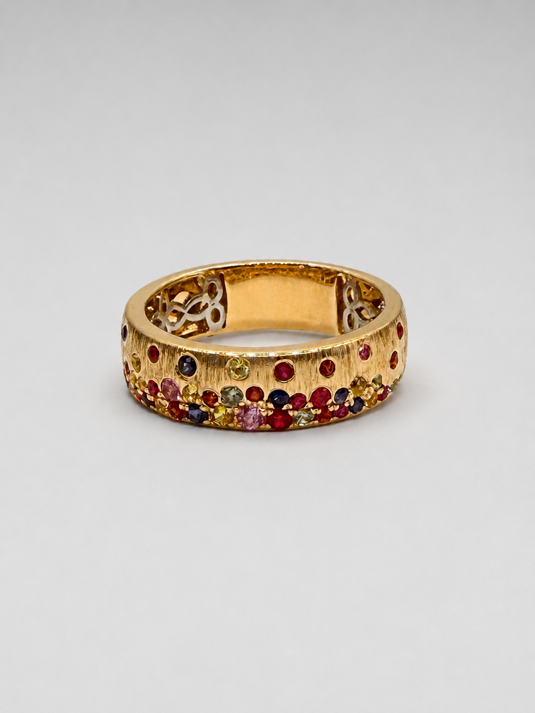 14K White & Yellow Gold Natural Diamond Band Ring