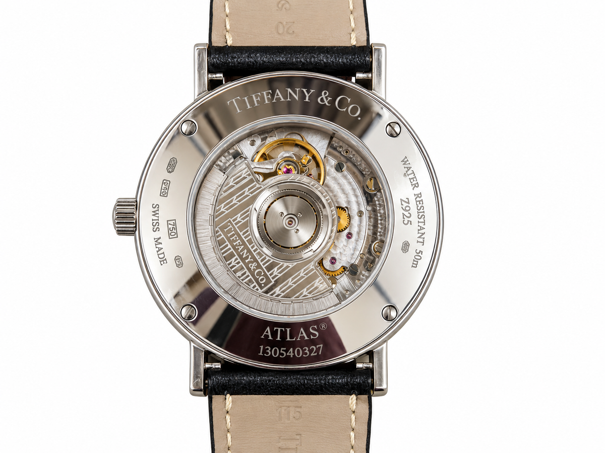 Tiffany & Co. Atlas Automatic Sterling Silver 925 Watch – Approx. 38mm – Swiss Made