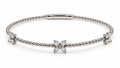 14K White Gold Diamond Butterfly Bangle – 0.40 CTW