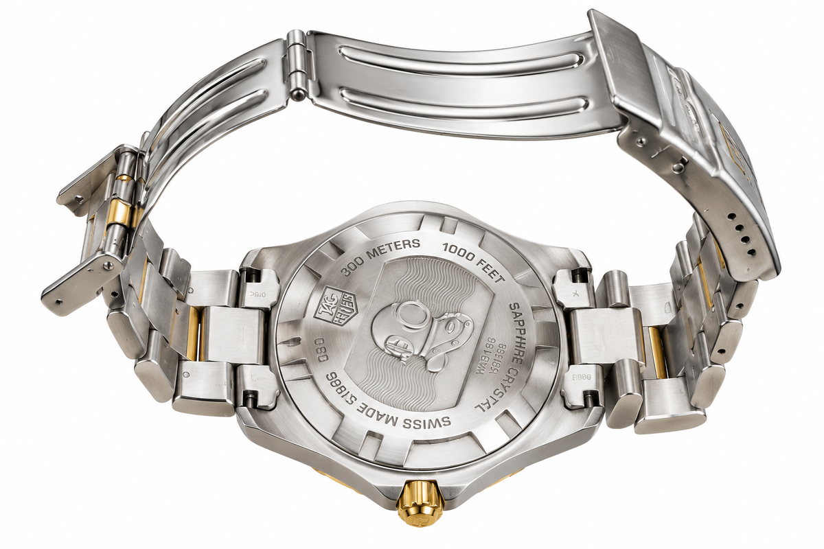 TAG Heuer Aquaracer 300M Two-Tone Blue Dial – Ref. WAB1120 – 39mm