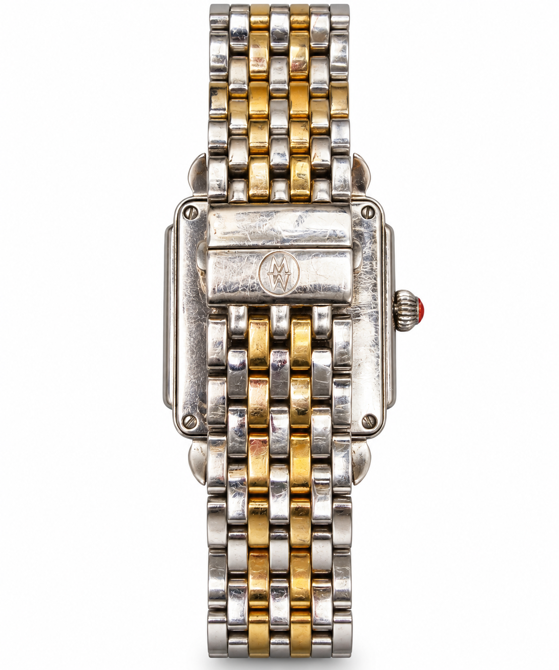 Michele Deco Two-Tone Diamond Ladies Watch – Mother-of-Pearl Dial – Stainless Steel Bracelet