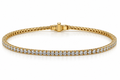 14K Yellow Gold 2.50 CTW Diamond Tennis Bracelet
