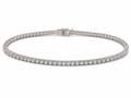 14K White Gold Natural Diamond Tennis Bracelet – 2.90 CTW