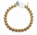 14K Yellow Gold Round Diamond Tennis Bracelet