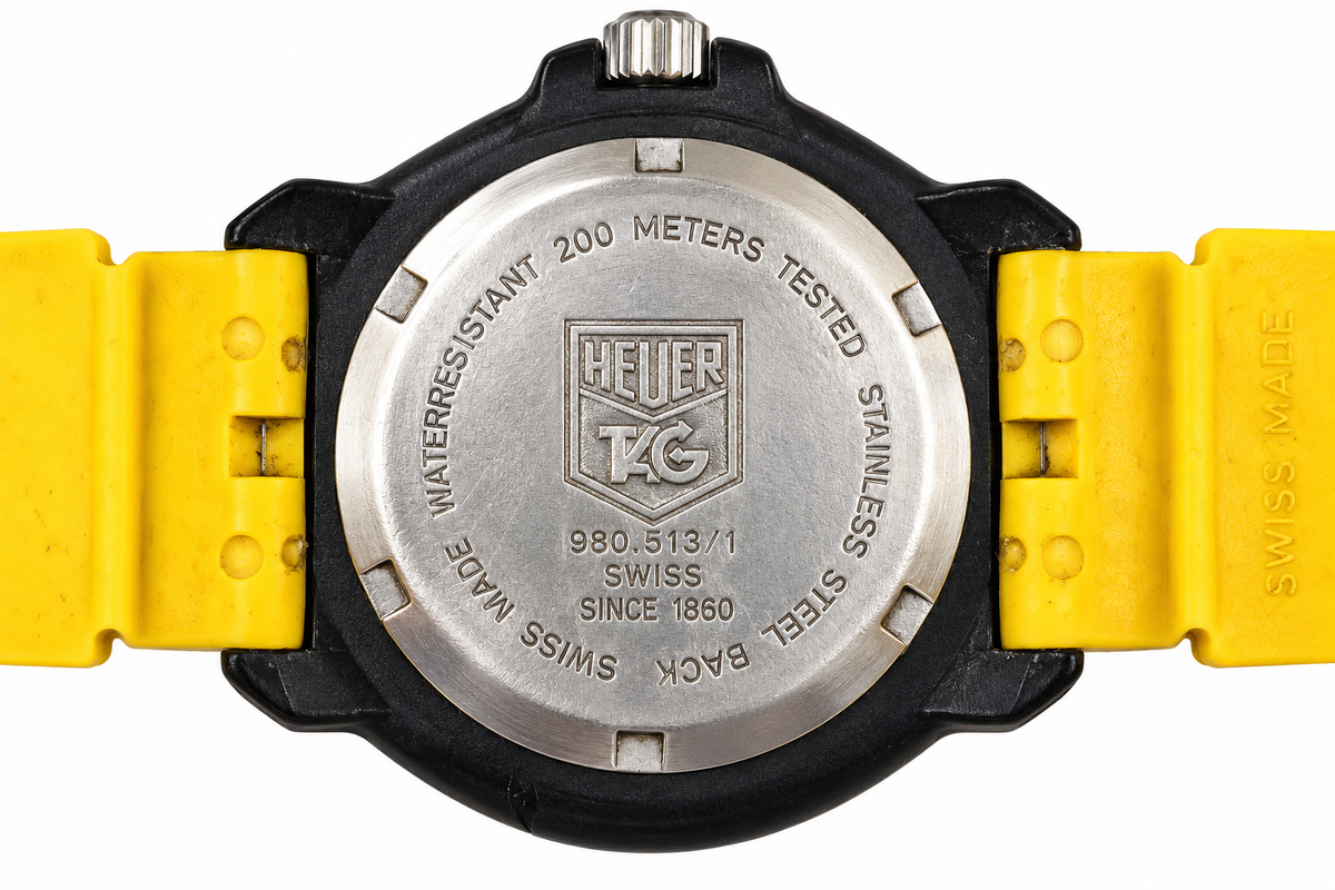 Vintage TAG Heuer Formula 1 Professional 200M Quartz – Yellow – Ref. 380.513/1