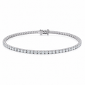 14K White Gold Natural Diamond Tennis Bracelet – 1.95 CTW