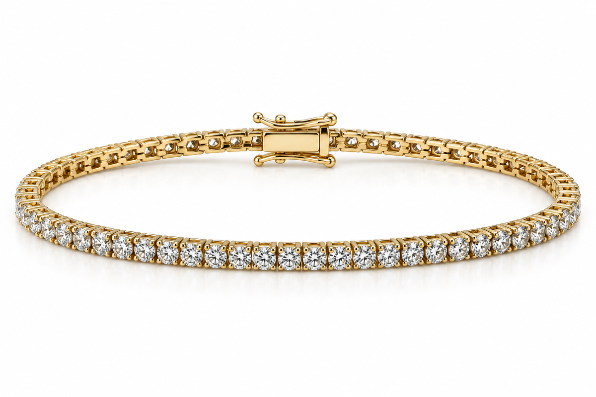 14K Yellow Gold 4.33 CTW Diamond Tennis Bracelet
