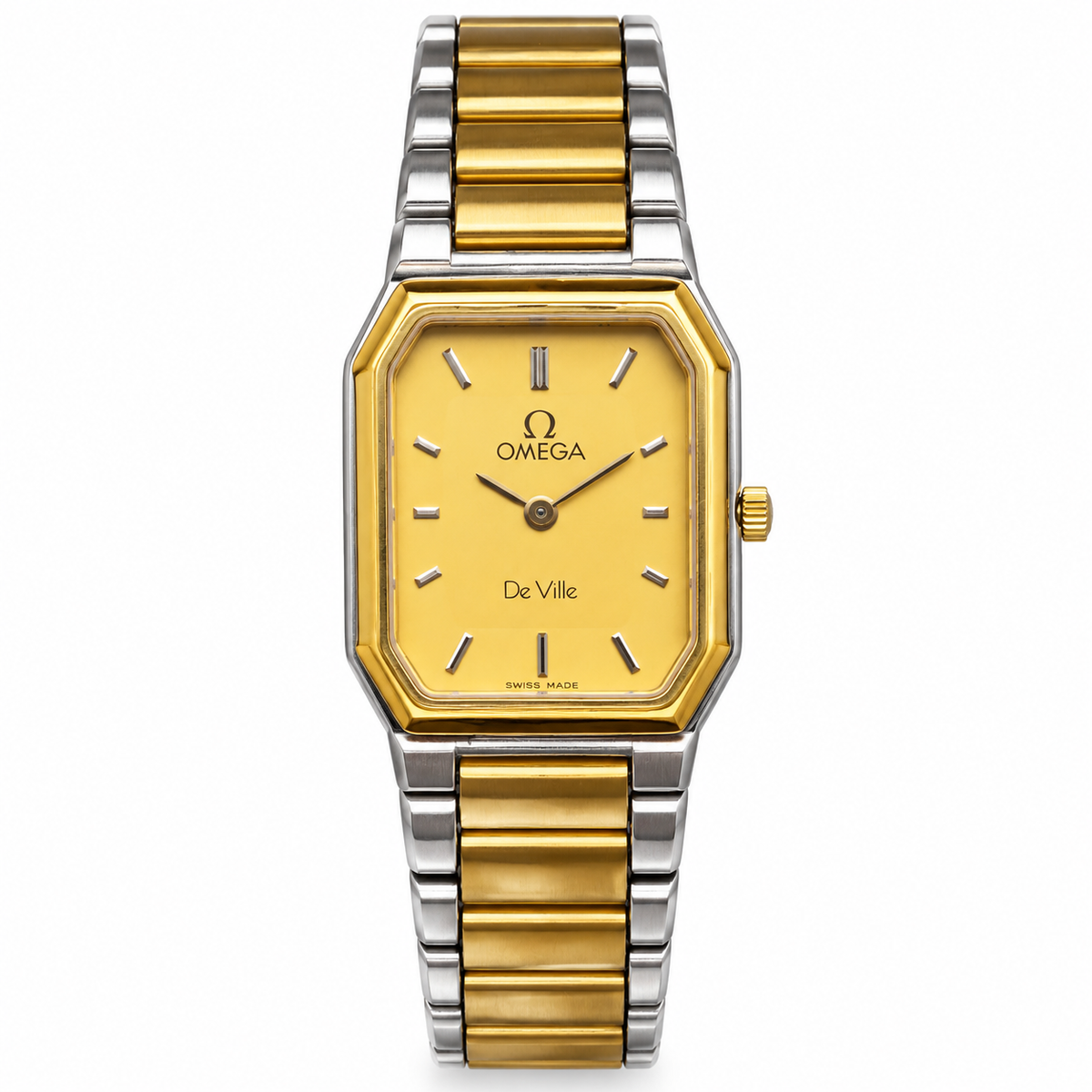 Omega De Ville Vintage Ladies Quartz Watch – Two-Tone Gold & Stainless Steel