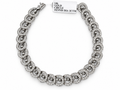 14K White Gold Natural Diamond Circle Bracelet
