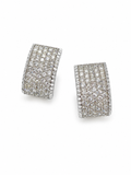 14K White Gold Diamond Hoop Earrings – Natural Diamonds
