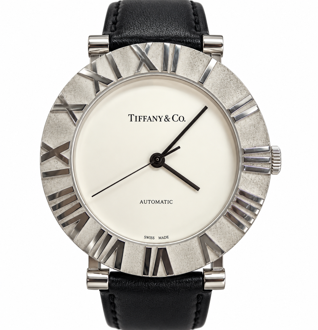Tiffany & Co. Atlas Automatic Sterling Silver 925 Watch – Approx. 38mm – Swiss Made