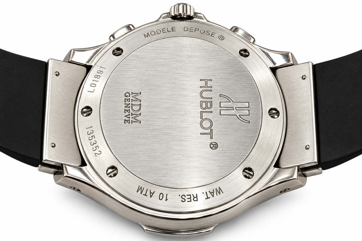 Hublot MDM Genève Chronograph – 40mm – Blue Dial – Stainless Steel – Black Rubber Strap