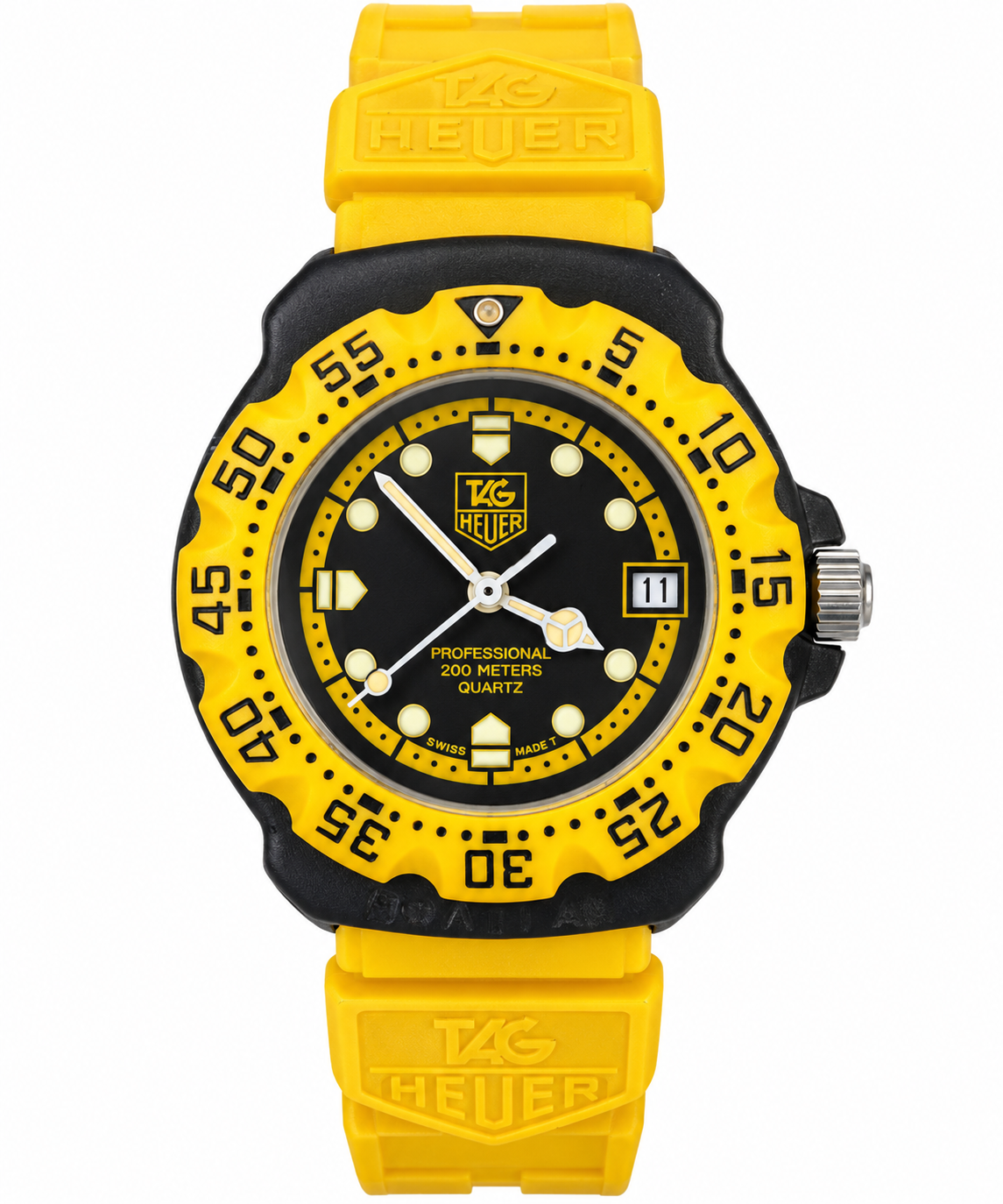 Vintage TAG Heuer Formula 1 Professional 200M Quartz – Yellow – Ref. 380.513/1