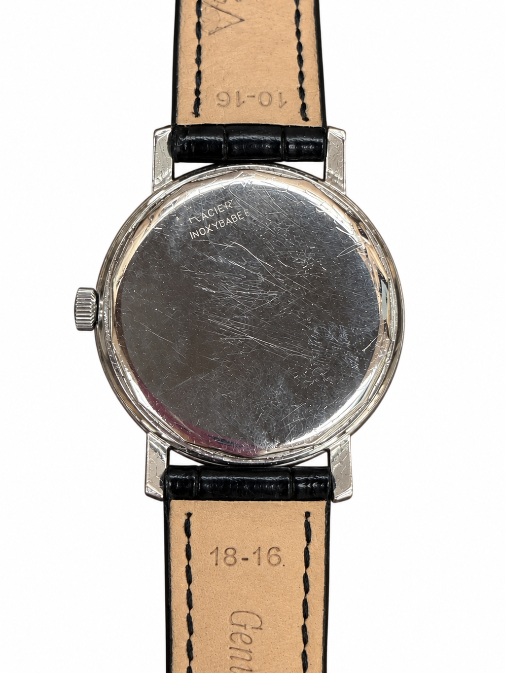 Vintage Universal Genève Polerouter Date Automatic – Gold-Tone – Brown Leather Strap