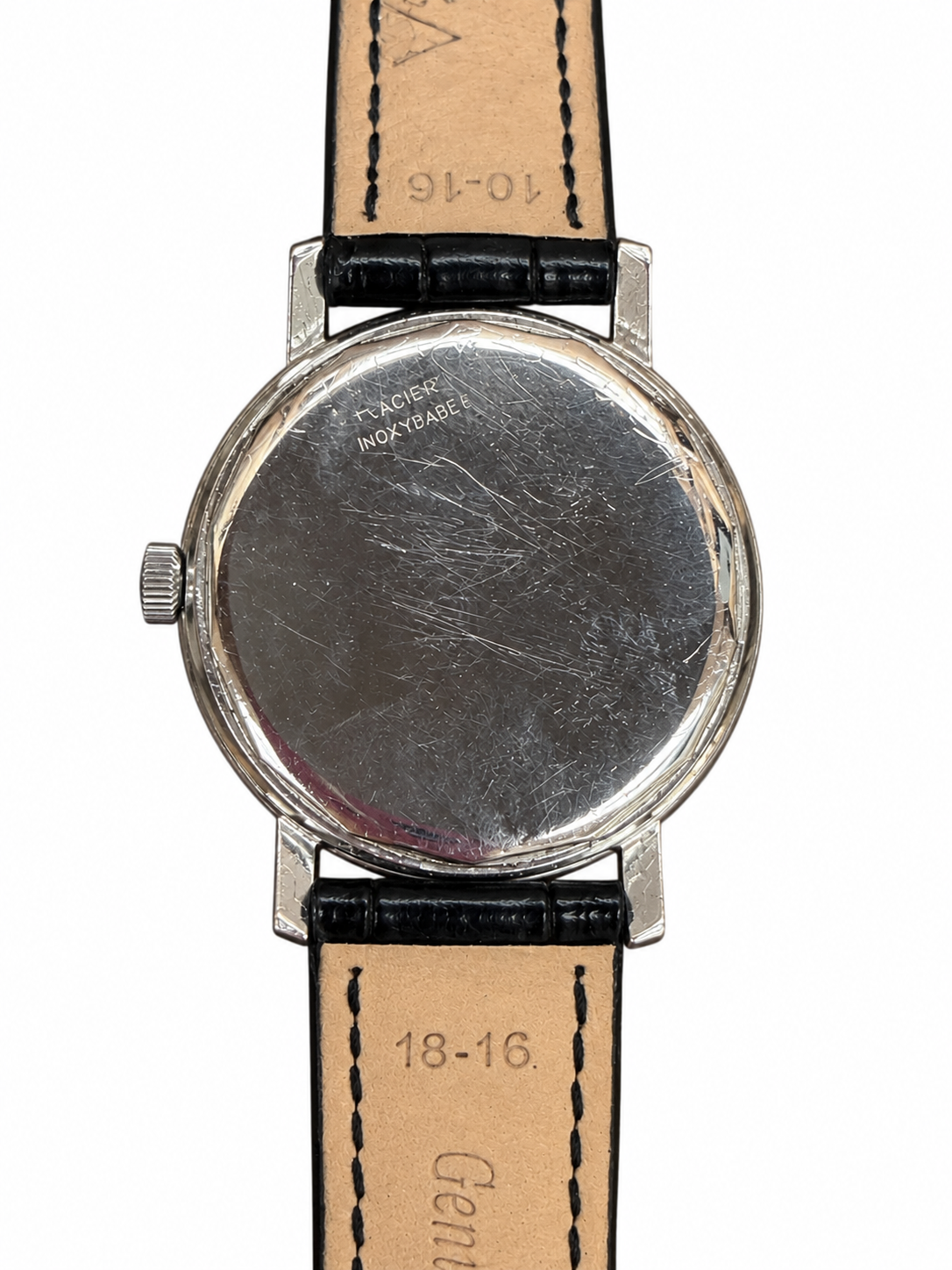Vintage Universal Genève Polerouter Date Automatic – Gold-Tone – Brown Leather Strap