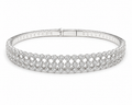 14K White Gold Natural Diamond Bracelet