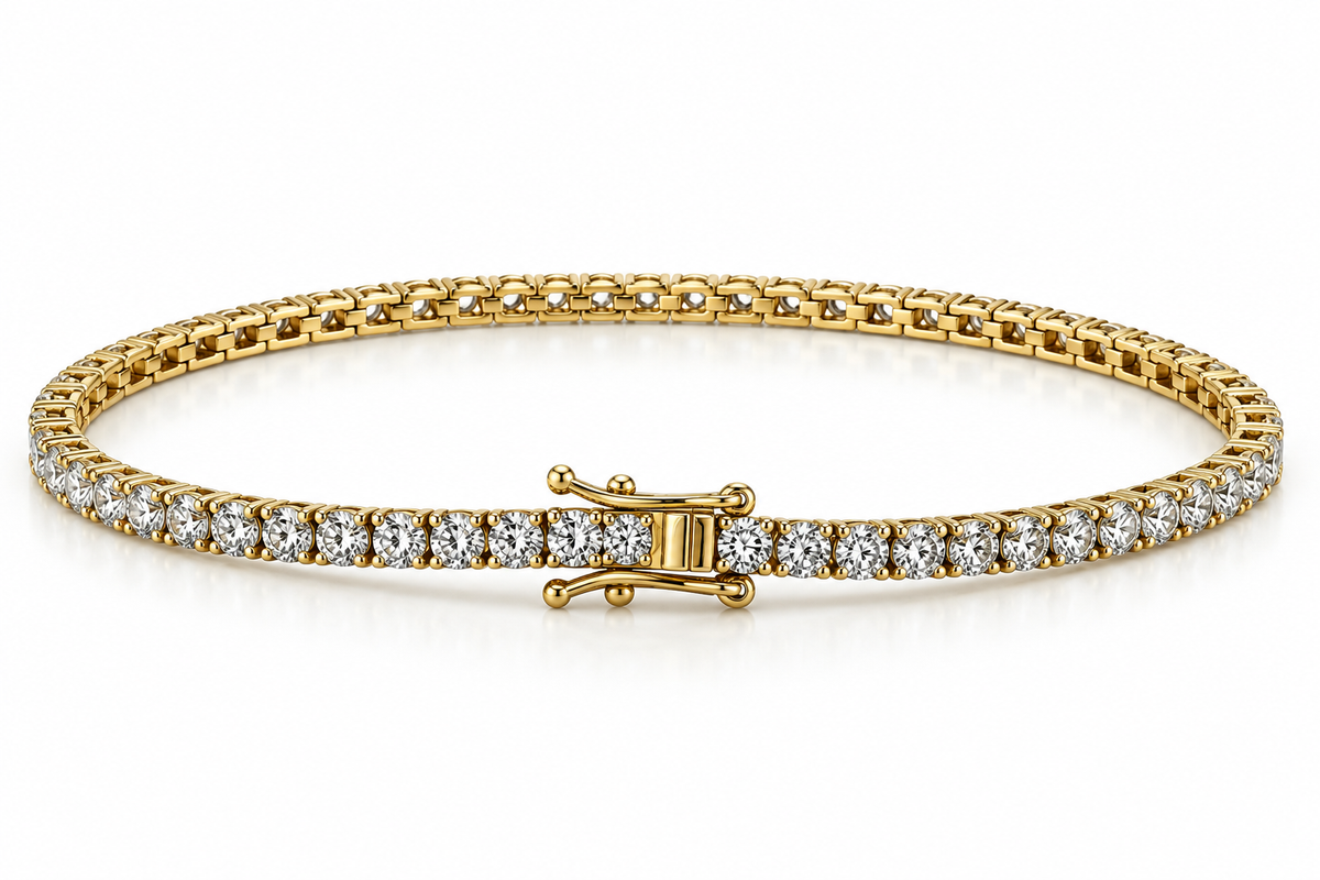 14K Yellow Gold 4.33 CTW Diamond Tennis Bracelet