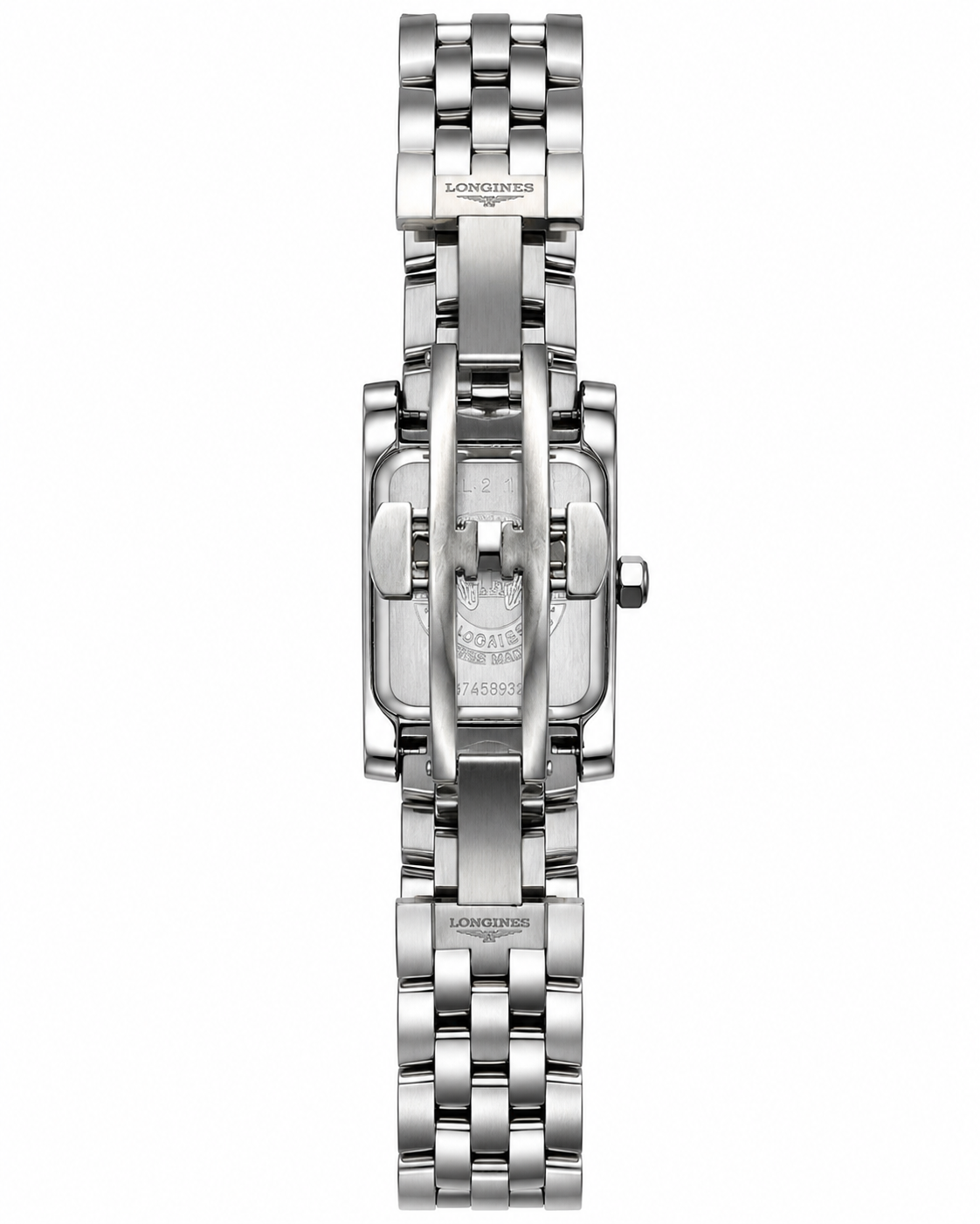 Longines DolceVita L5.155.4 Ladies Stainless Steel Rectangular Watch – White Dial