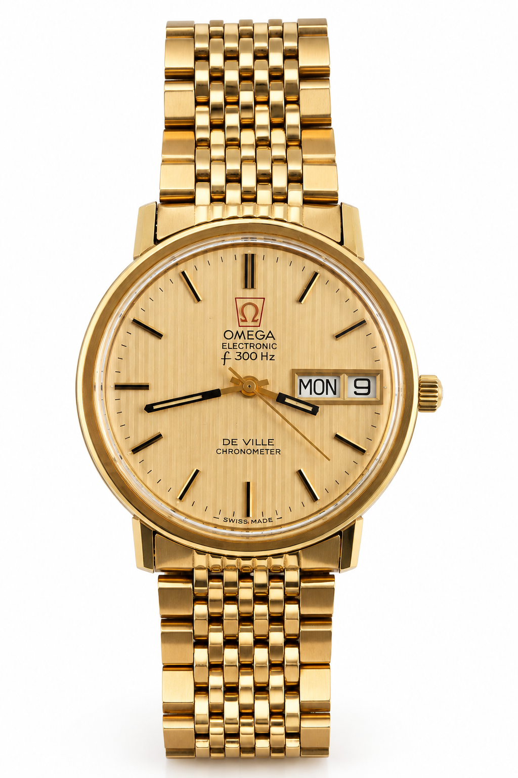 Vintage Omega De Ville Electronic f300Hz Chronometer – 36mm Gold-Filled Watch