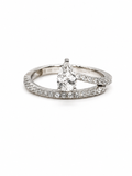 Platinum Pear-Shaped Diamond Engagement Ring