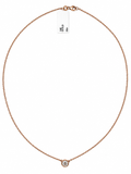 14K Rose Gold Natural Diamond Solitaire Necklace
