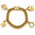 Cartier 14K Yellow Gold Multi-Charm Link Bracelet