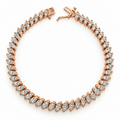 14K Rose Gold 3.00 CTW Diamond Tennis Bracelet