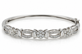 10K Gold 1.00 CTW Diamond Bangle Bracelet – 11.7g