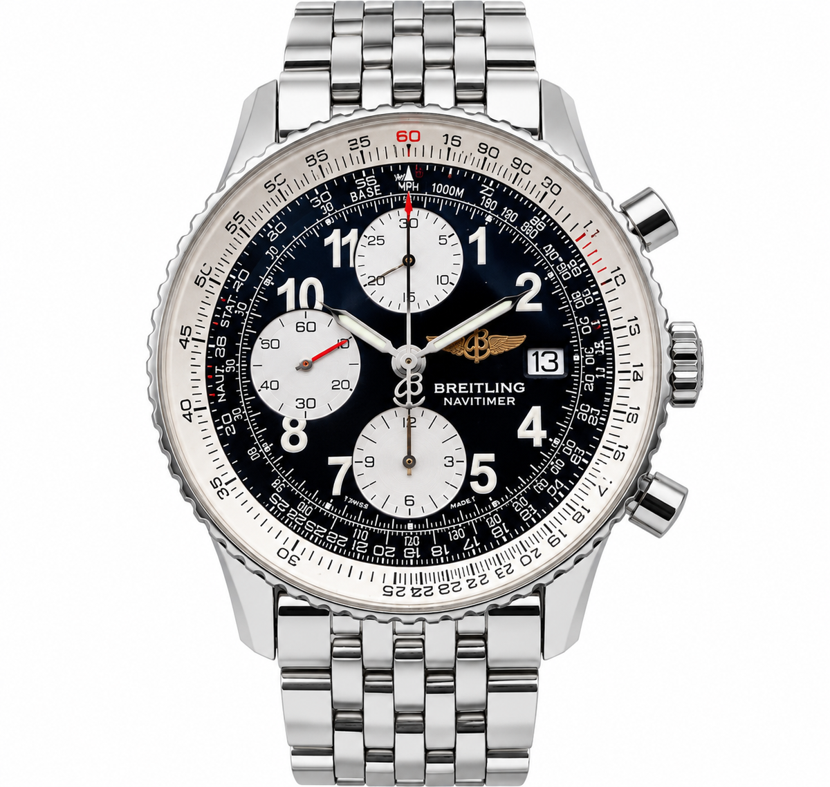 Breitling Navitimer Chronograph A13022 – Stainless Steel – Black Dial – Automatic – Watch Only