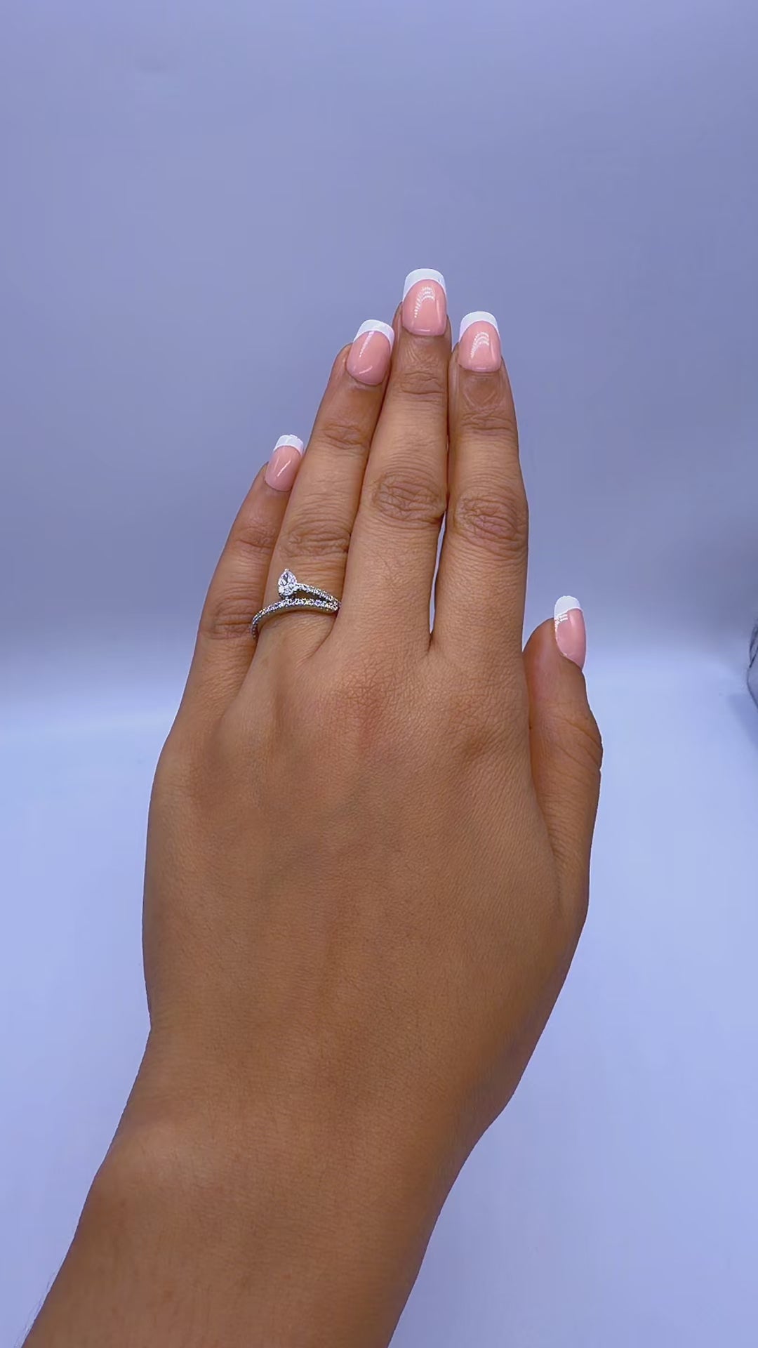 Platinum Pear-Shaped Diamond Engagement Ring