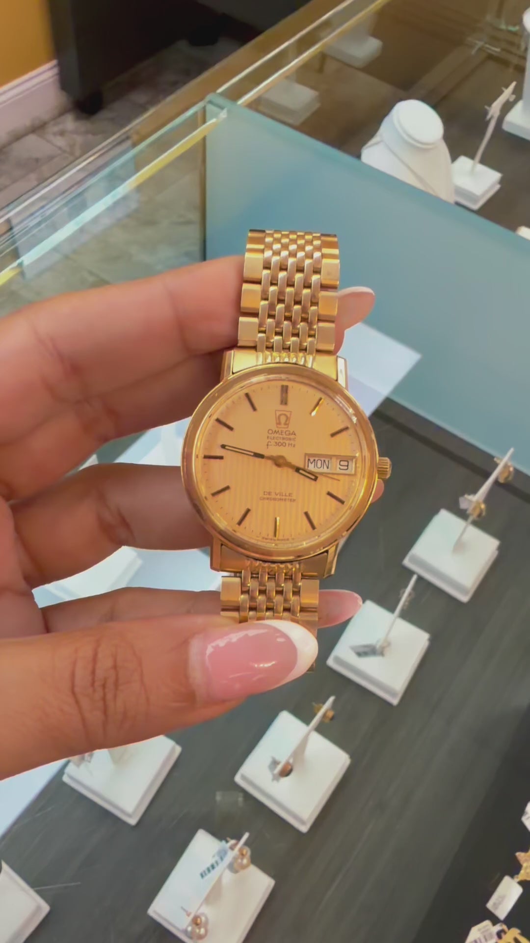 Vintage Omega De Ville Electronic f300Hz Chronometer – 36mm Gold-Filled Watch