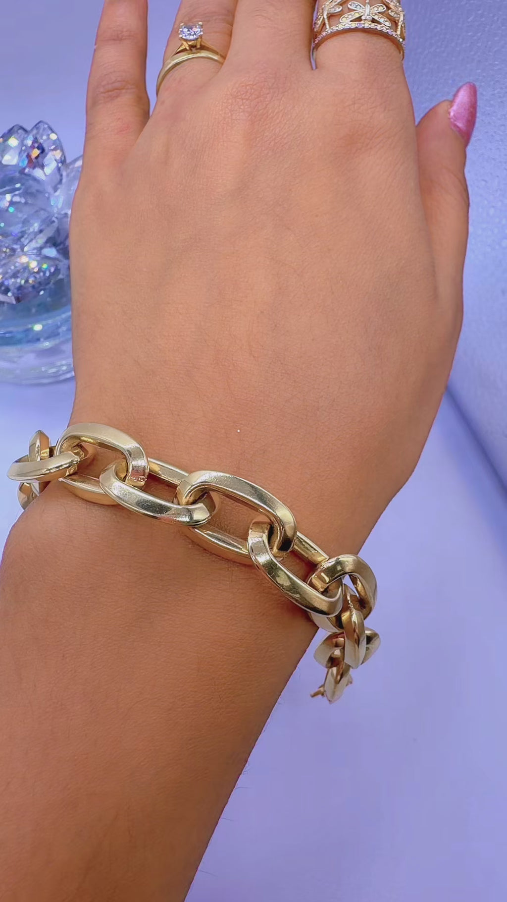 14K Yellow Gold Paperclip Link Bracelet – 17.3 Grams