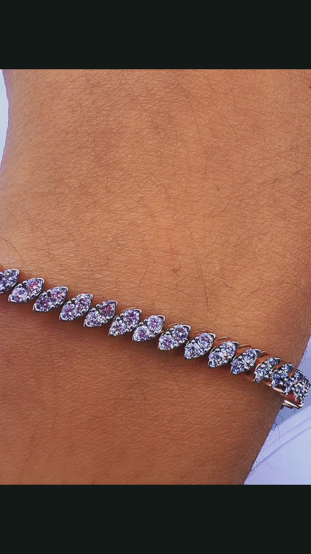 14K Rose Gold 3.00 CTW Diamond Tennis Bracelet