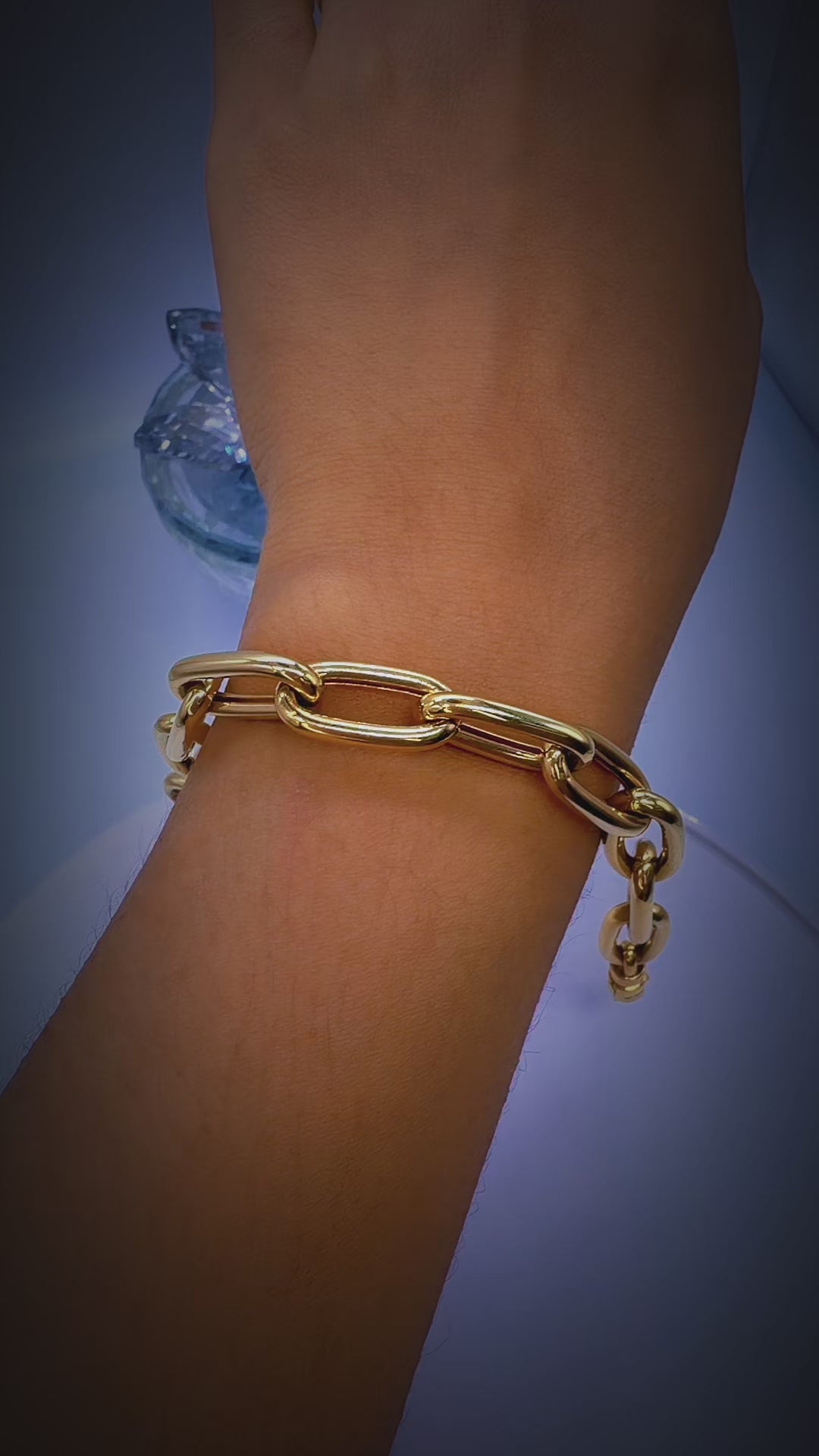 14K Yellow Gold Paperclip Link Bracelet – 15.8g