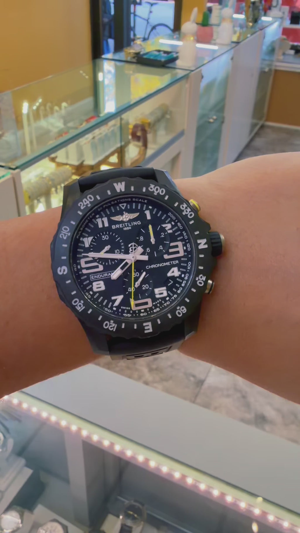 Breitling Endurance Pro Chronograph 44mm – Black Dial – Black Rubber Strap