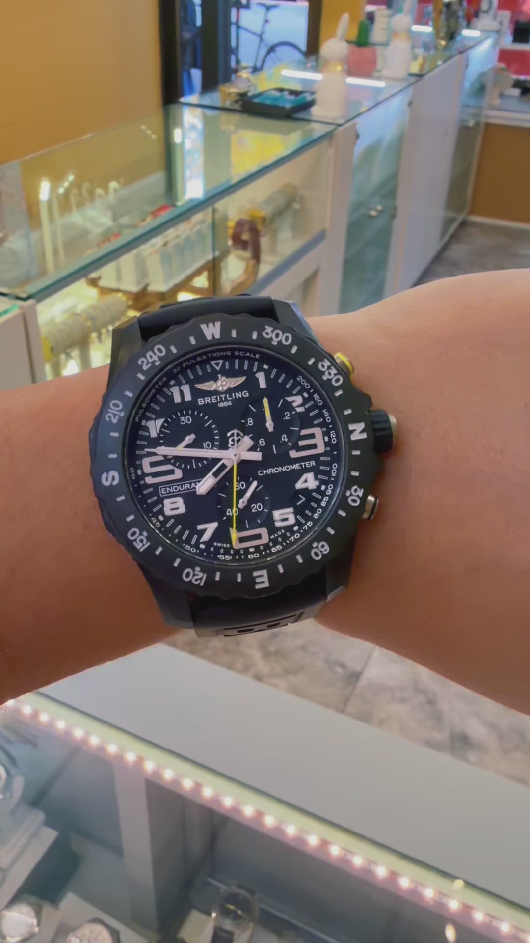 Breitling Endurance Pro Chronograph 44mm – Black Dial – Black Rubber Strap