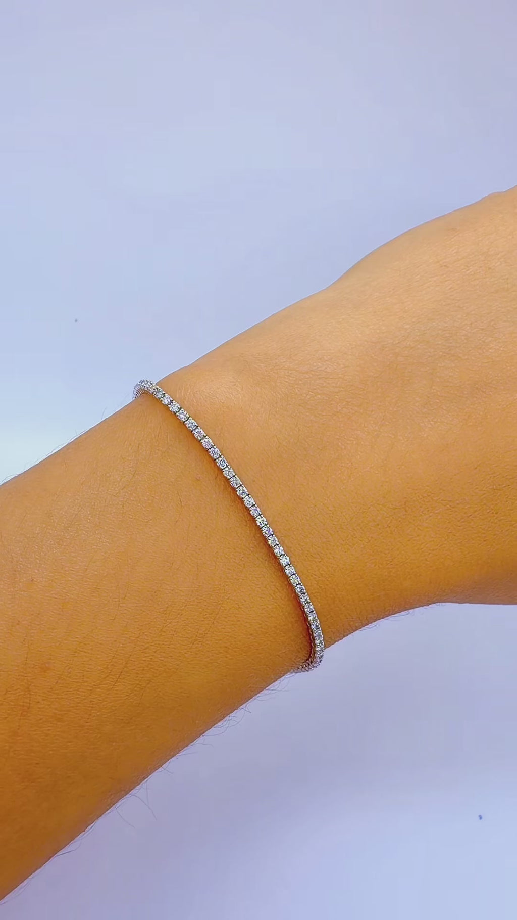 14K White Gold Natural Diamond Tennis Bracelet – 2.00 CTW
