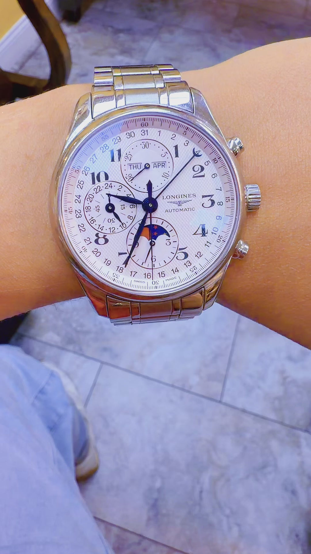 Longines Master Collection Automatic Chronograph Moonphase – Stainless Steel – Men’s Watch