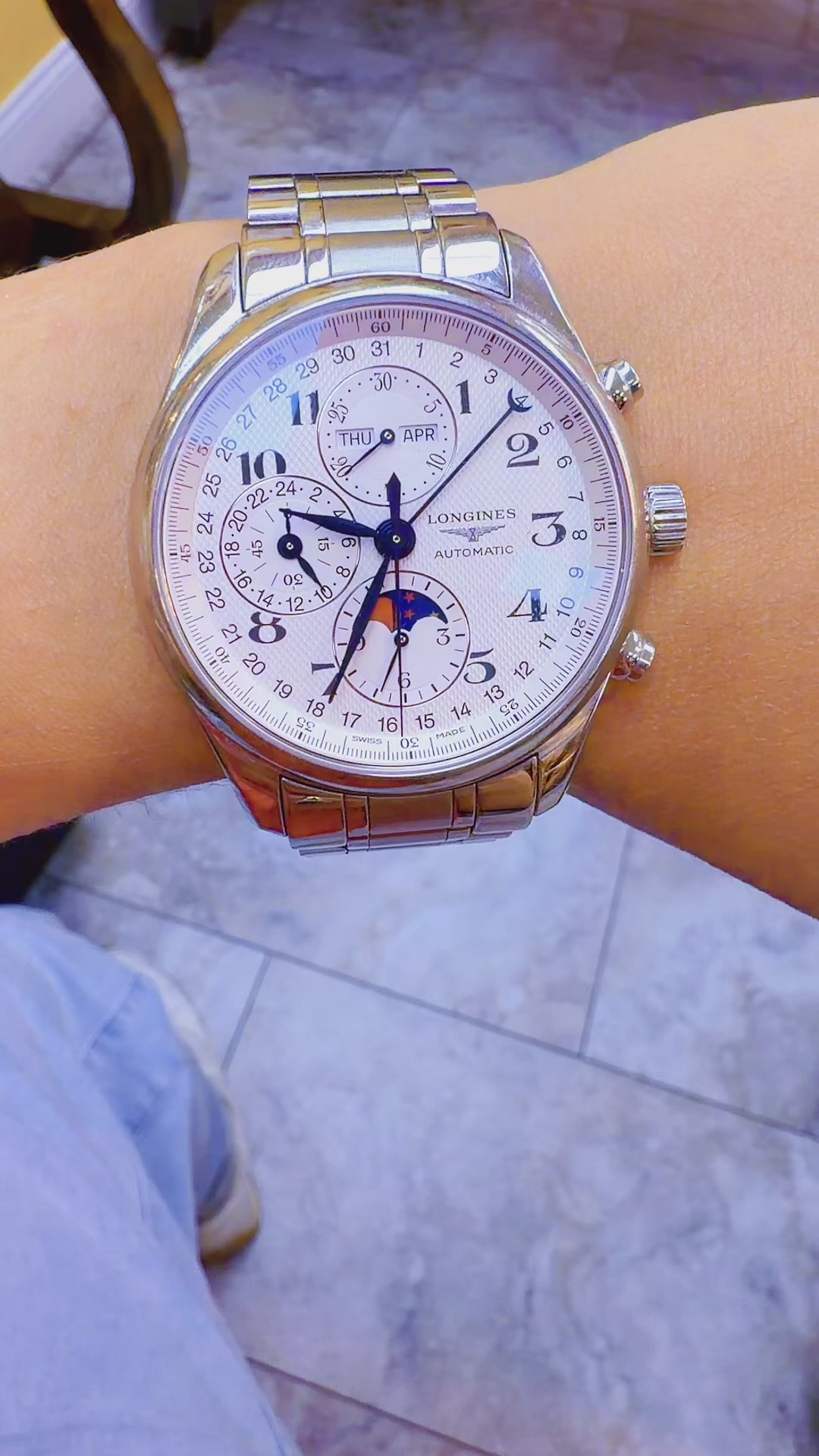 Longines Master Collection Automatic Chronograph Moonphase – Stainless Steel – Men’s Watch