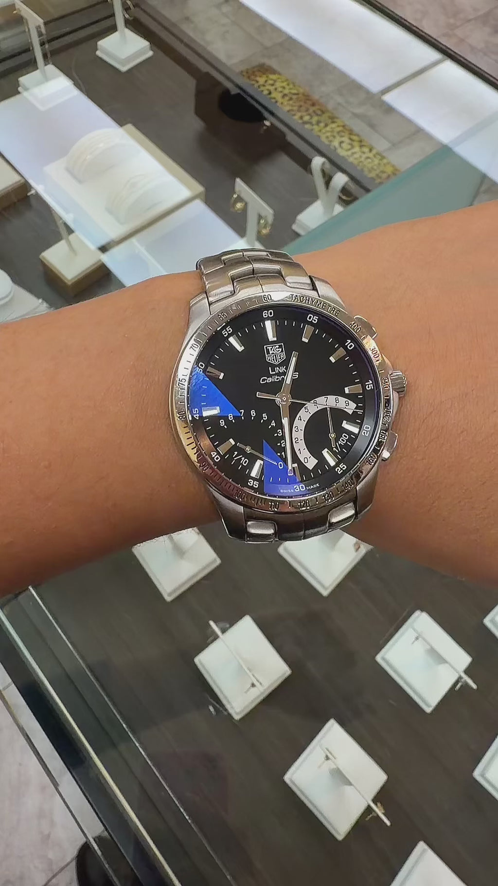 TAG Heuer Link Calibre S Chronograph – Black Dial – Stainless