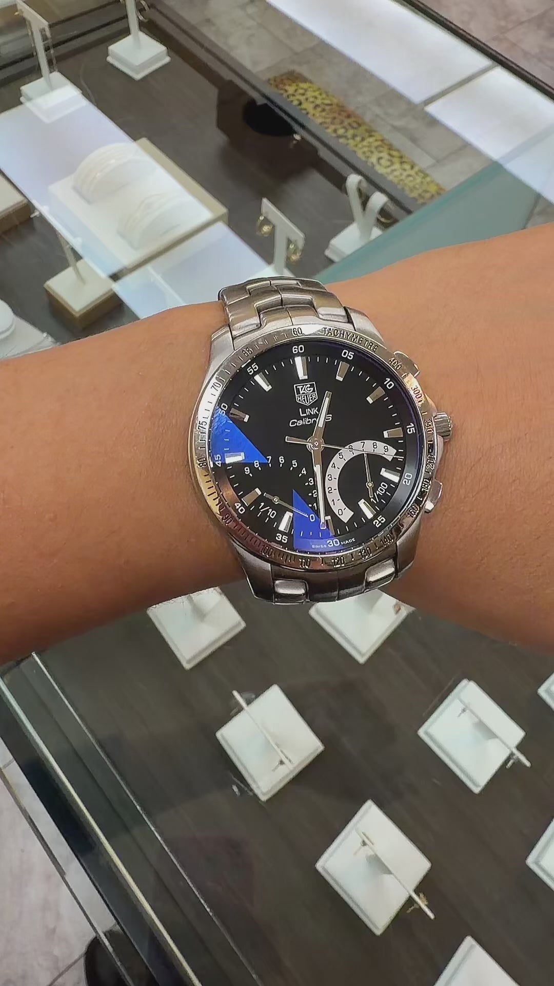 TAG Heuer Link Calibre S Chronograph – Black Dial – Stainless
