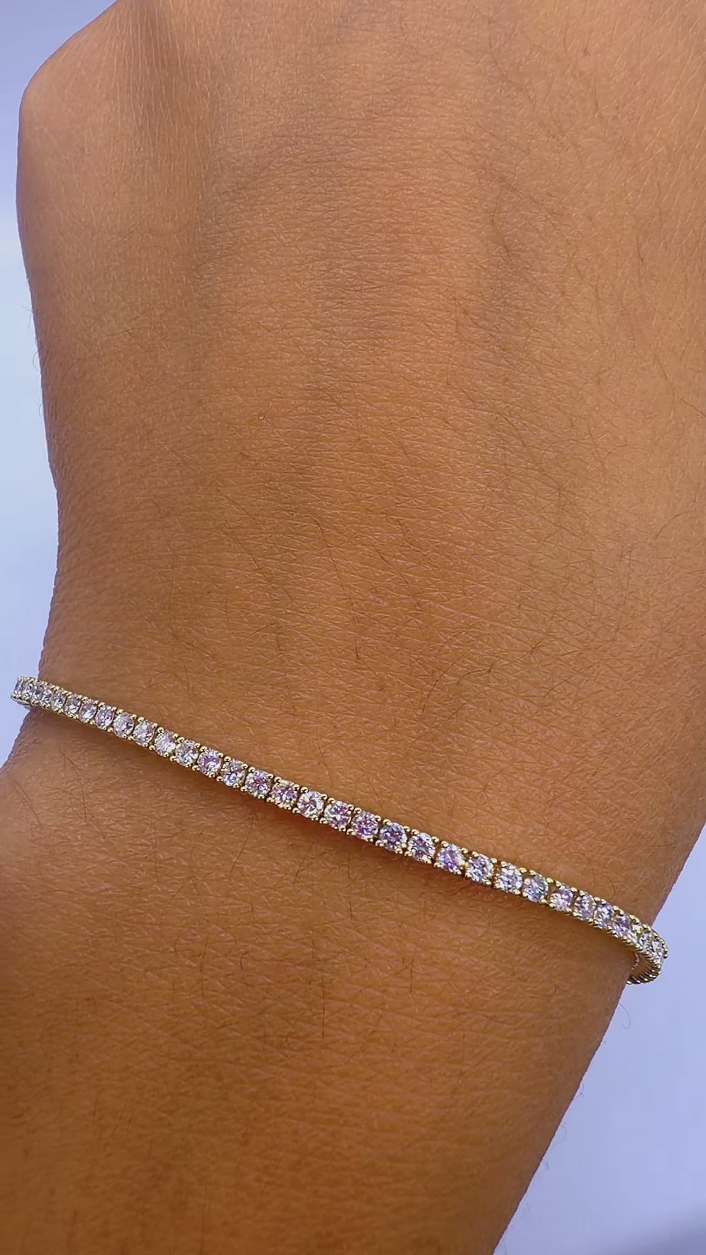 14K Yellow Gold Diamond Tennis Bracelet — 2.00 CTW