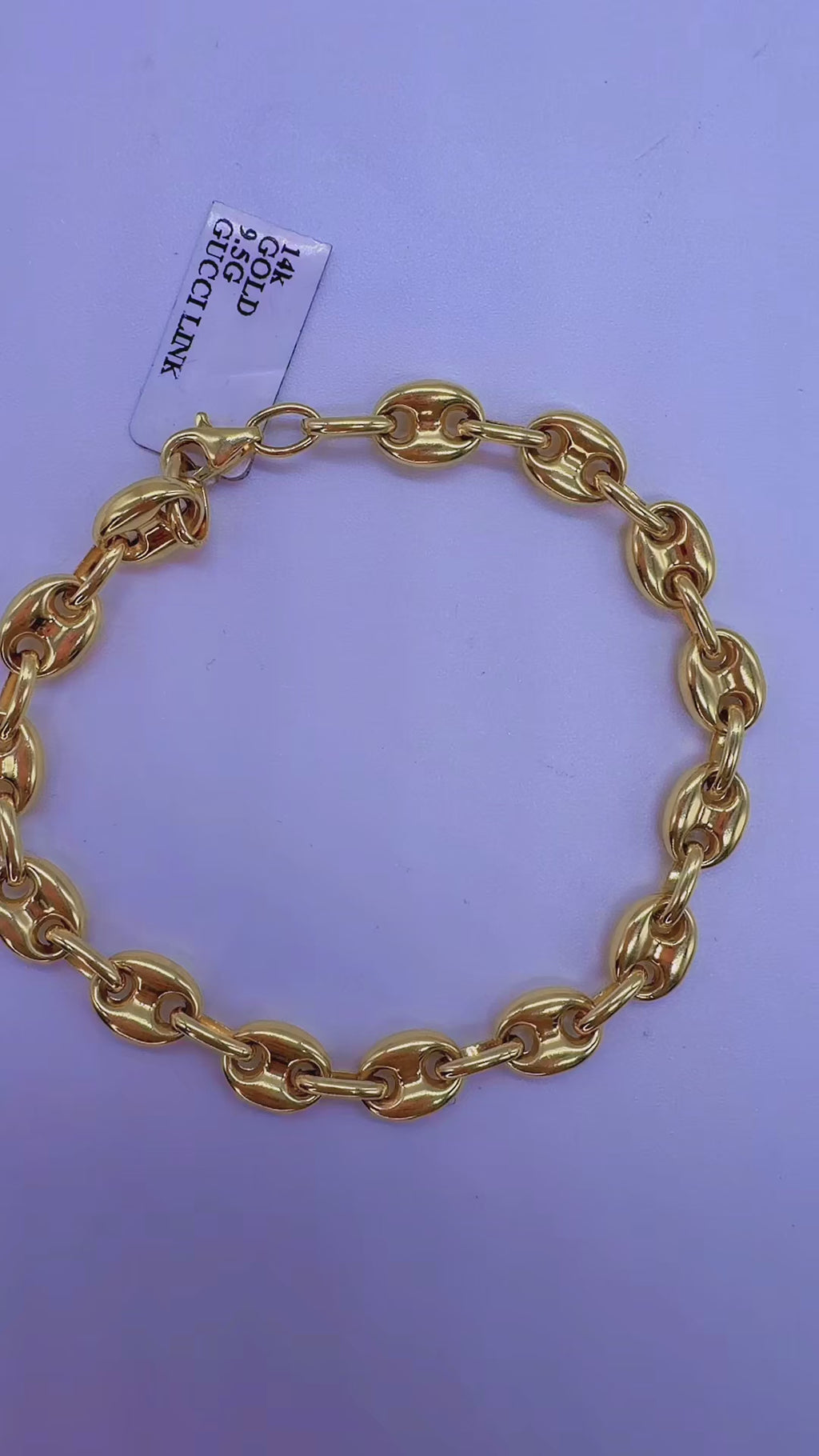 14K Yellow Gold Gucci Link Bracelet
